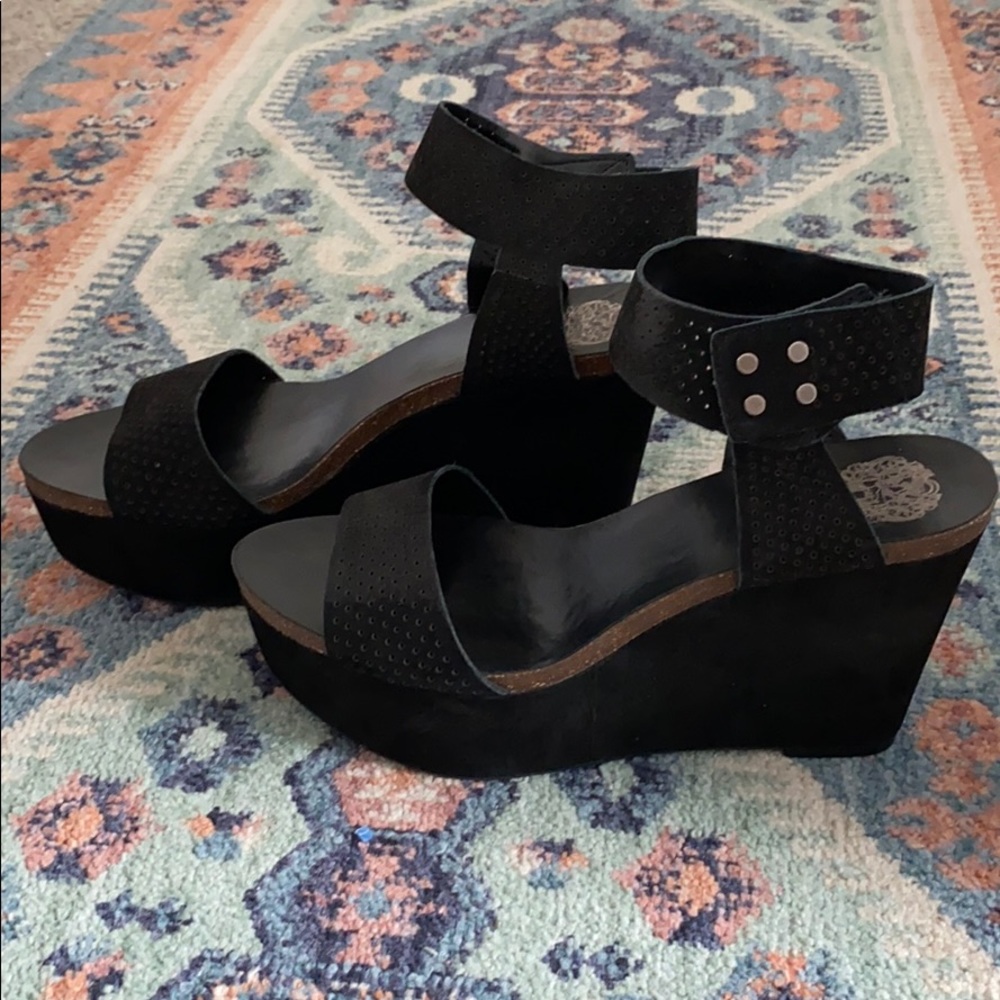 Vince Camuto black wedge